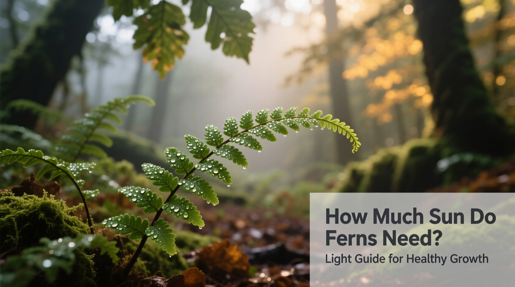 how much sun does ferns need