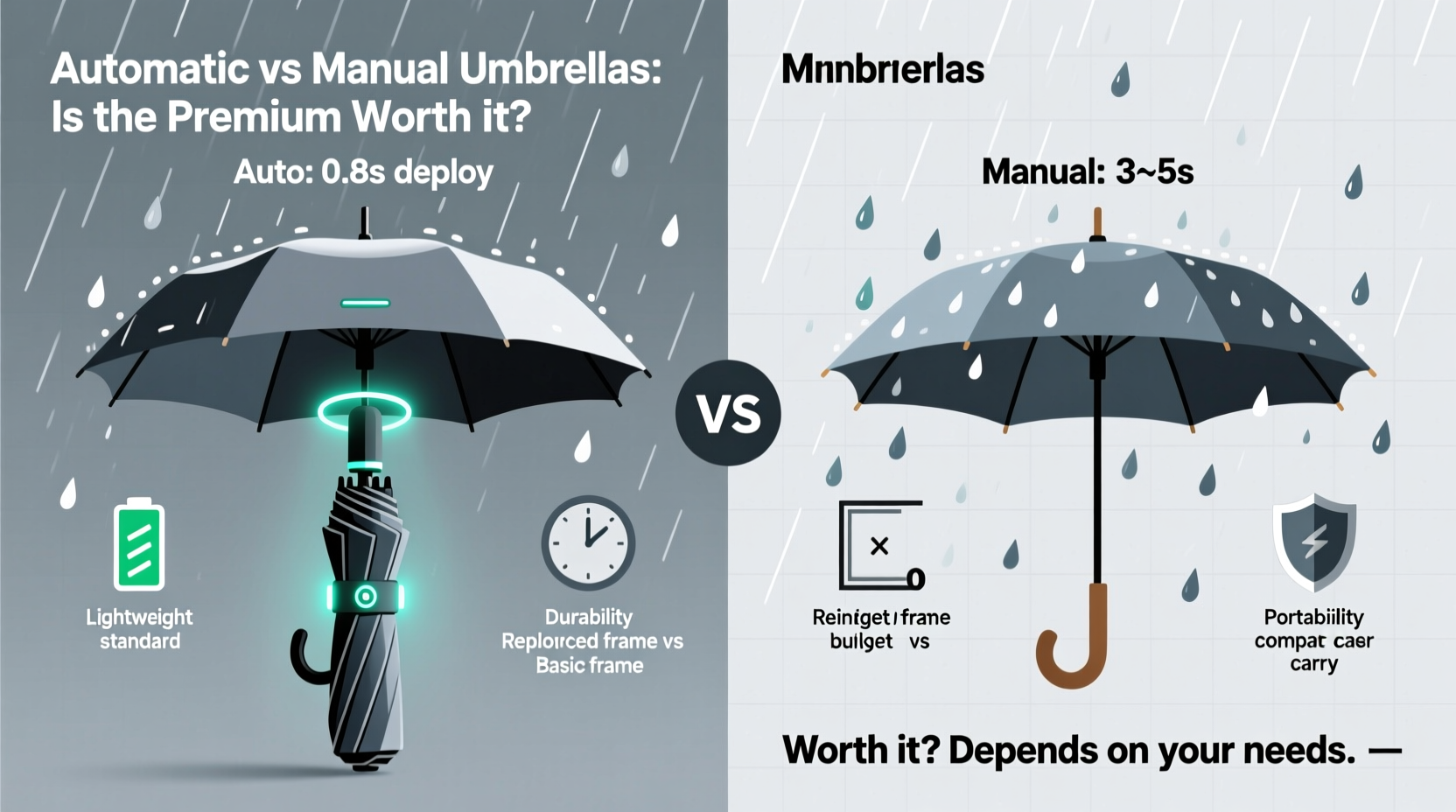 are automatic umbrellas really worth the extra money compared to manual ones