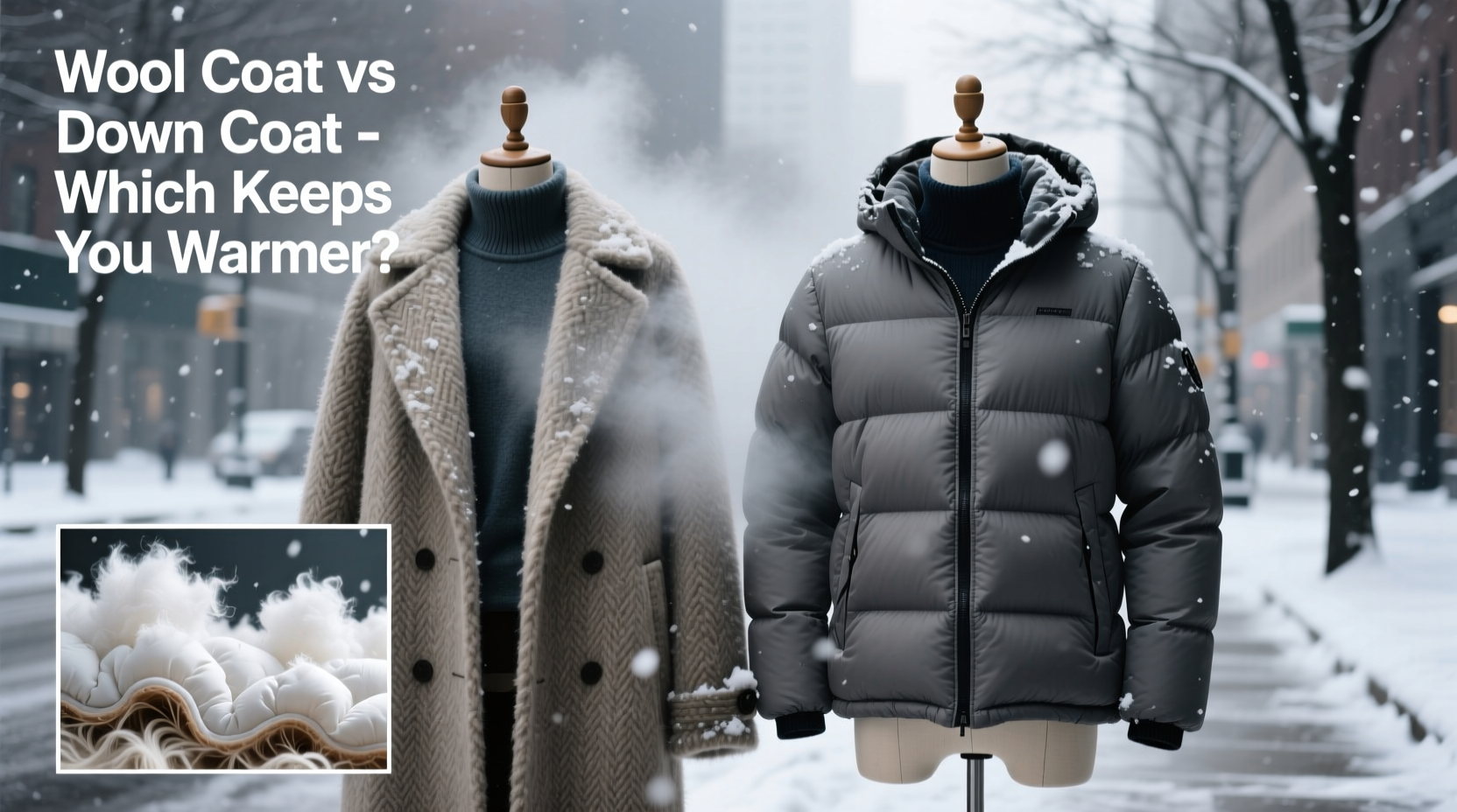 wool coat vs down coat which one actually keeps you warmer in winter