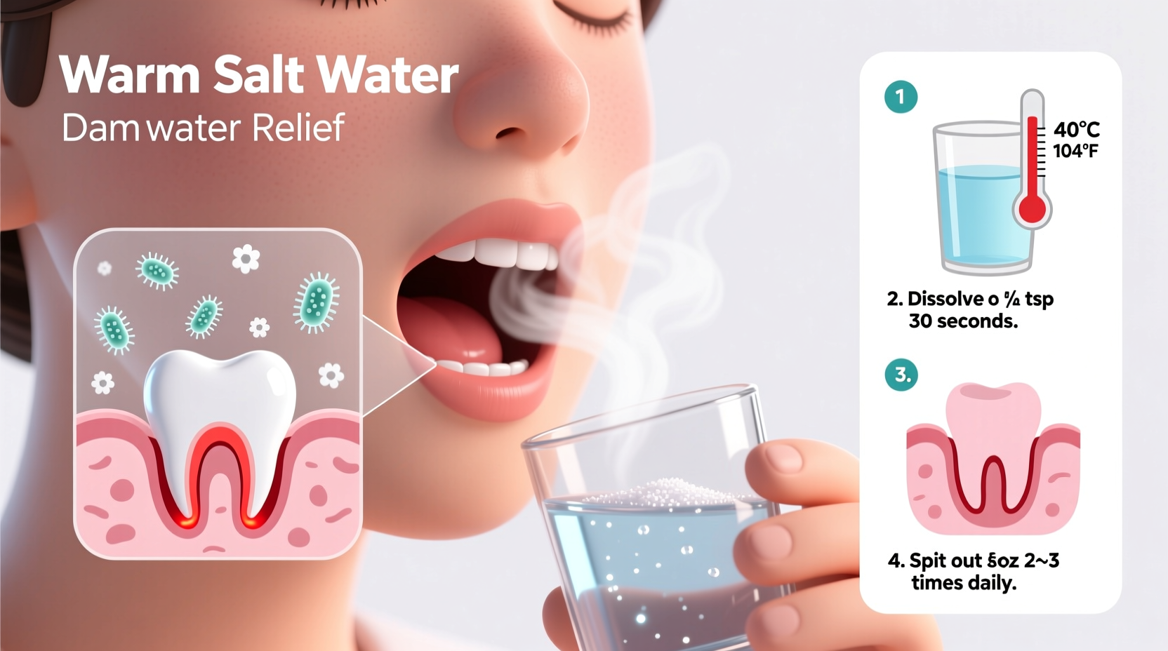 warm salt water for toothache why it helps how to use