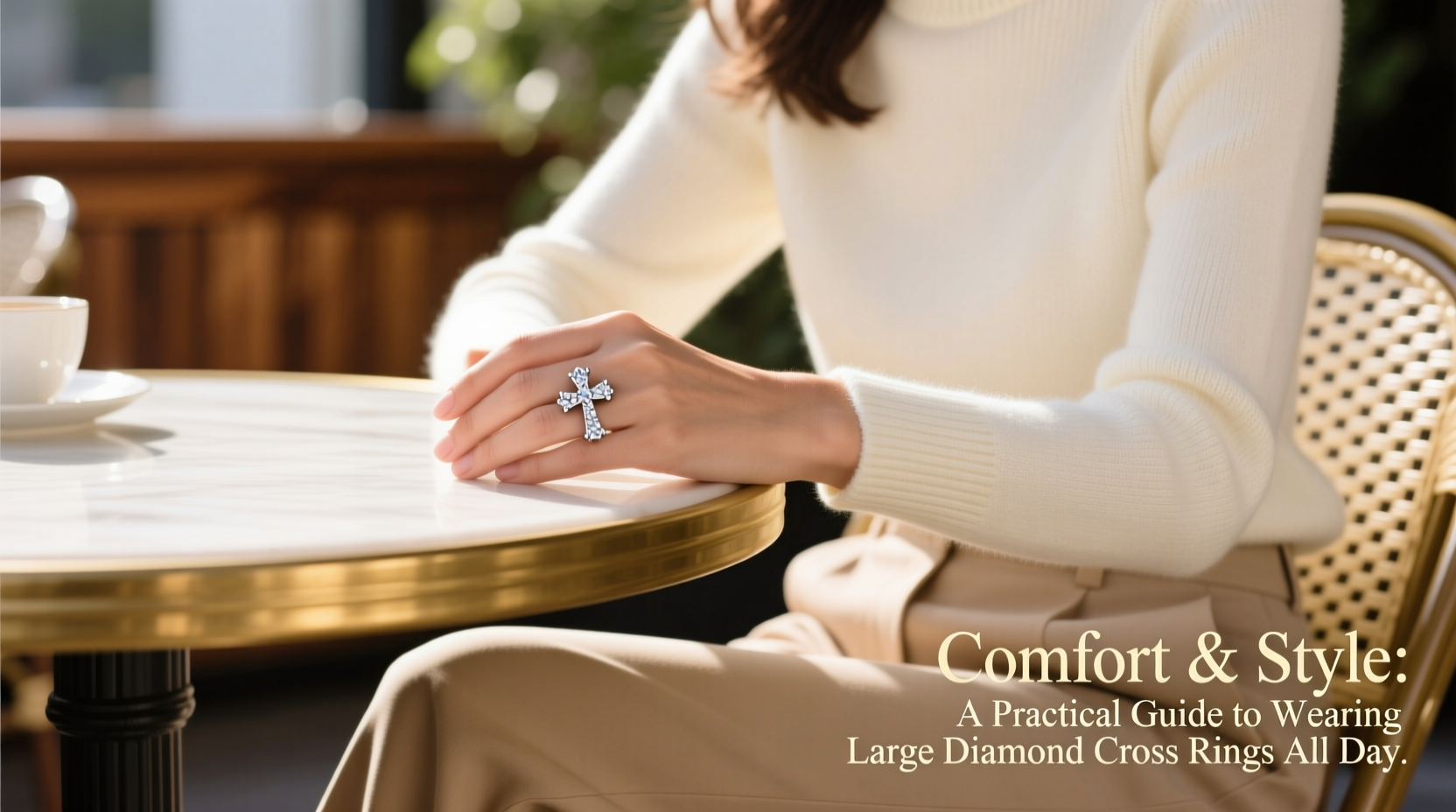 comfort and style a practical guide to wearing large diamond cross rings all day