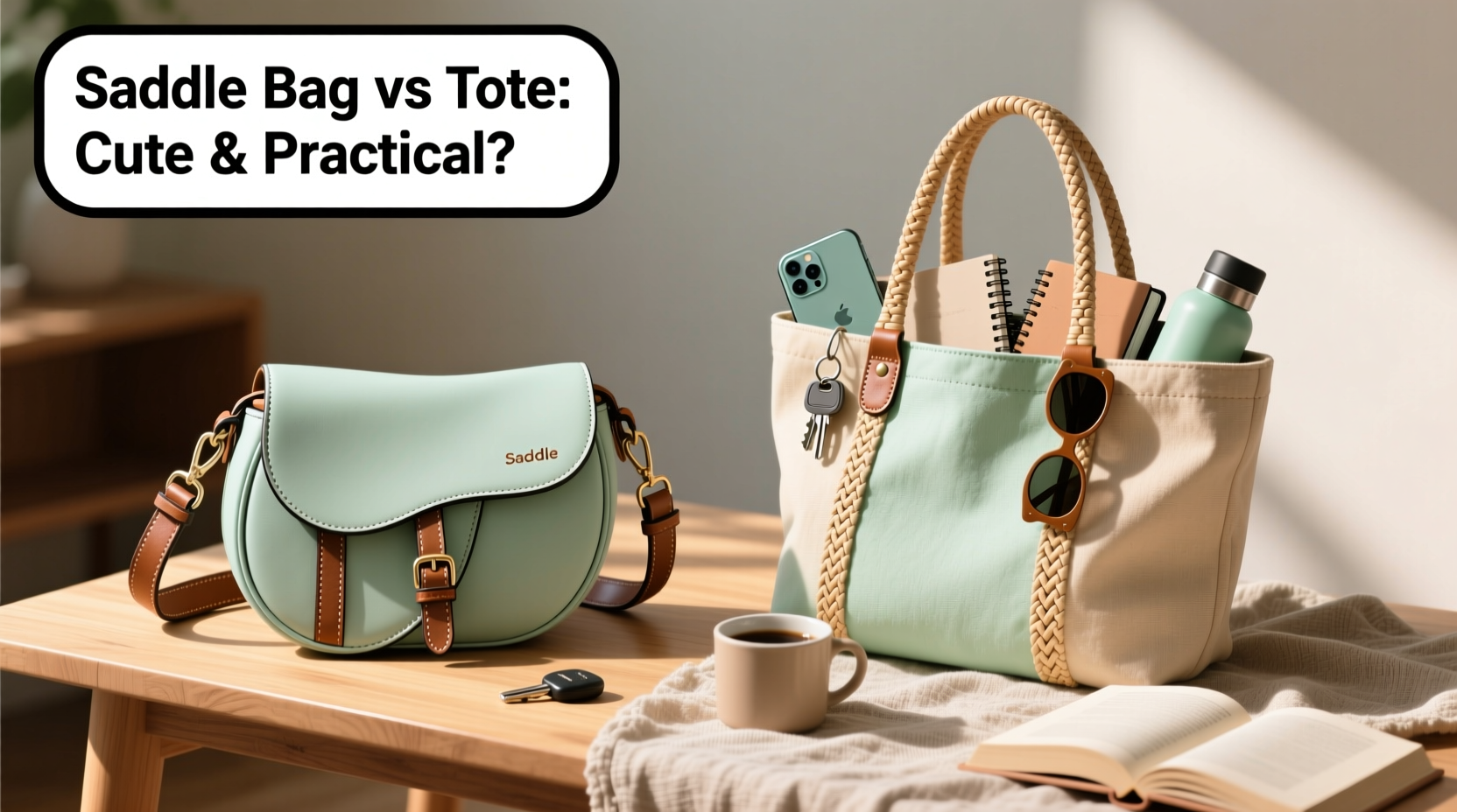 saddle bag vs tote is the cute bag practical enough for your stuff