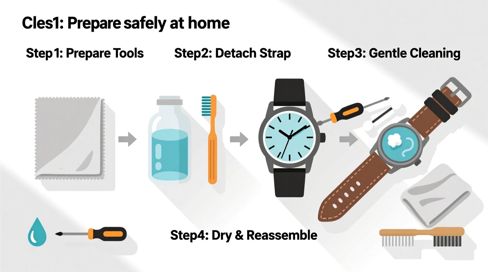 effective step by step guide on how to clean watches safely at home