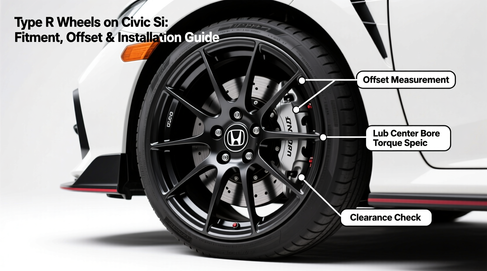 type r wheel install civic si