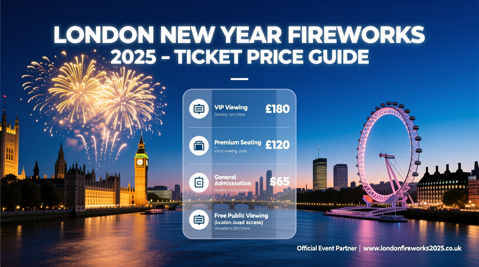 how much are london new year fireworks tickets