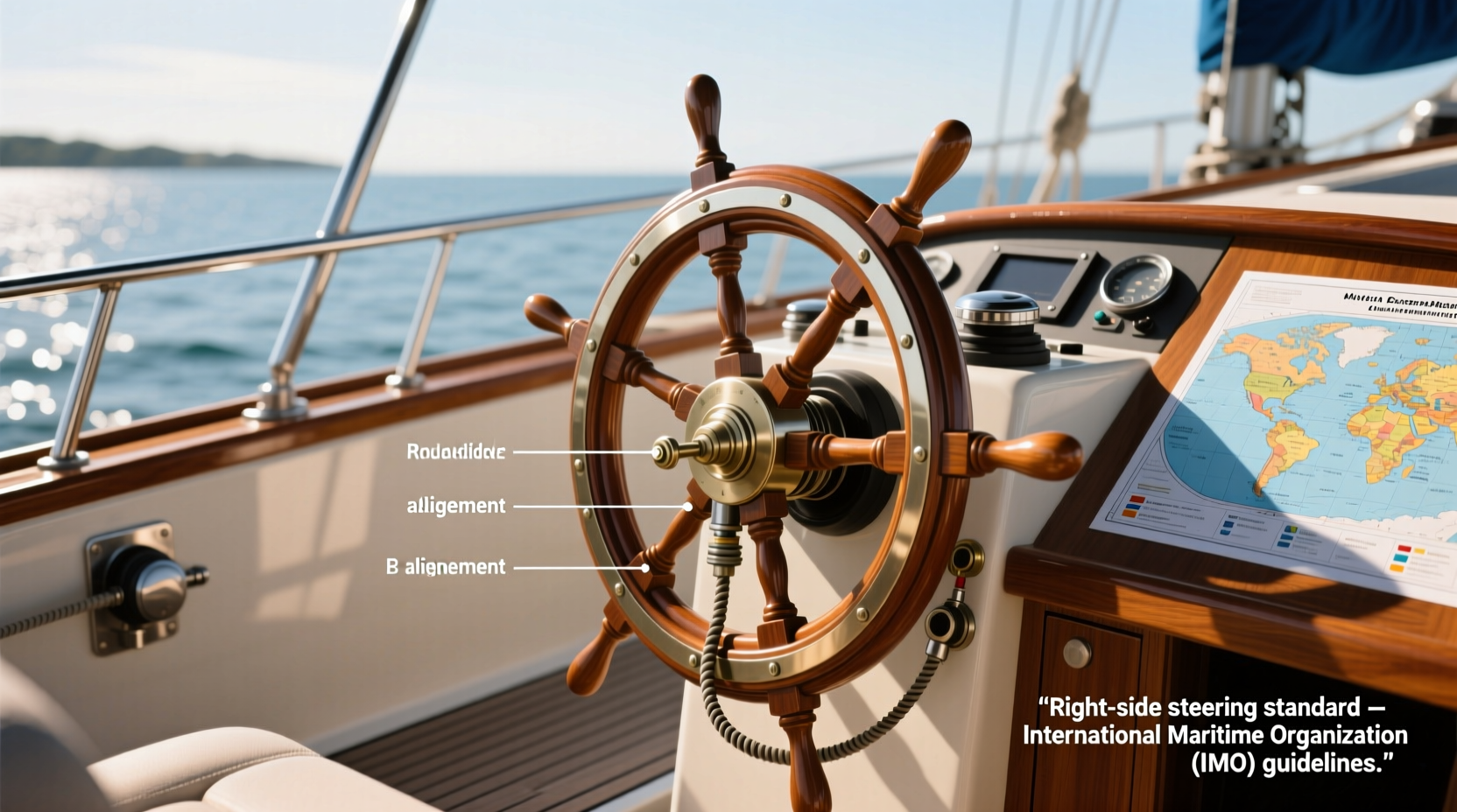 why are boat steering wheels typically on the right side