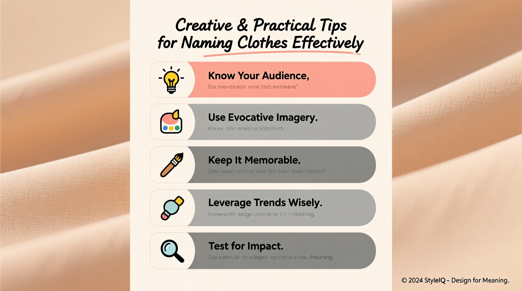 creative and practical tips for how to name clothes effectively