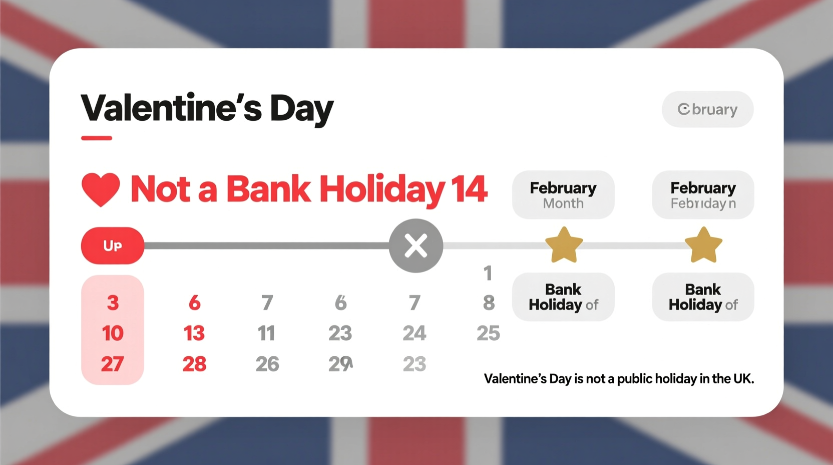 is valentines day a bank holiday uk