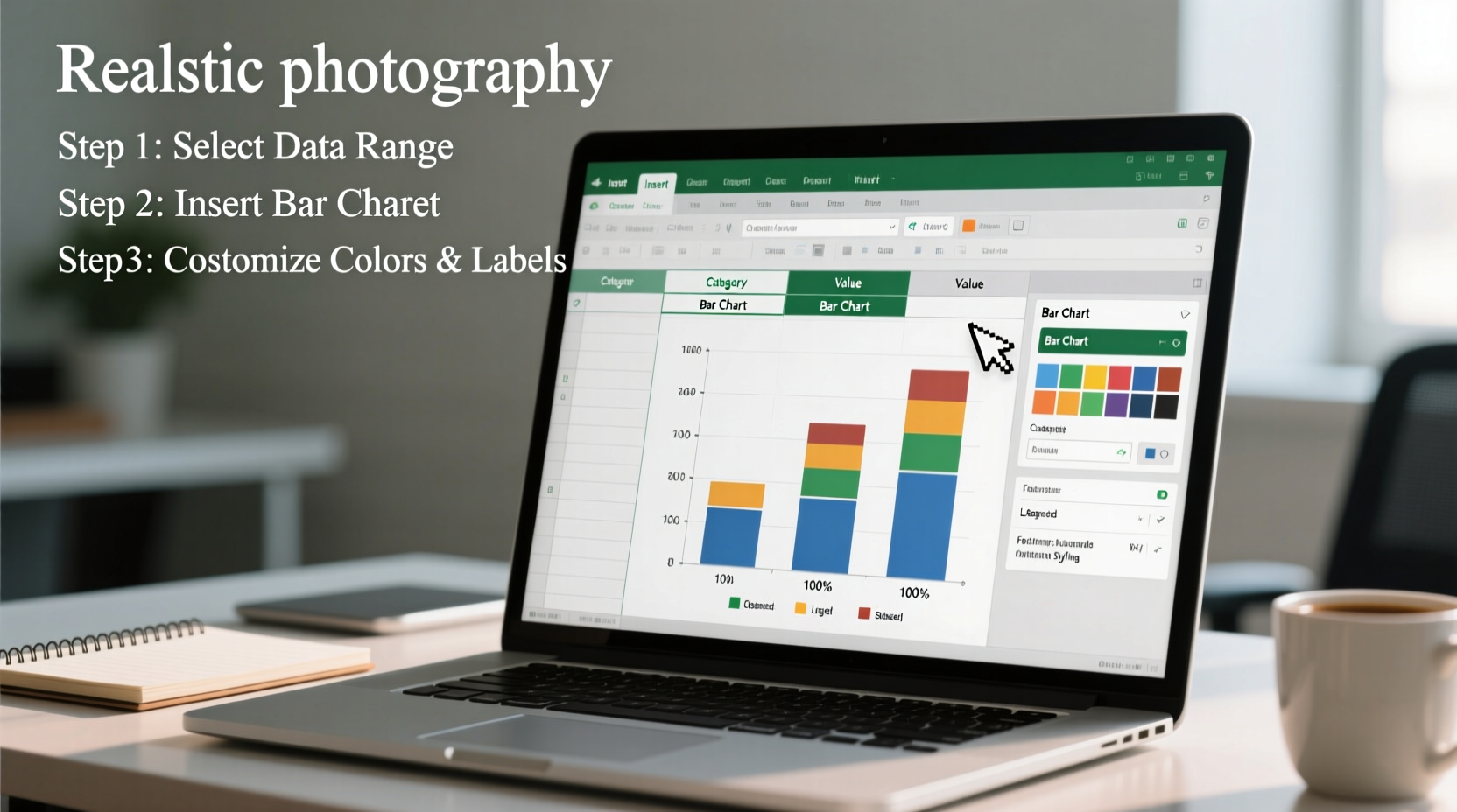 step by step guide to creating custom bar diagrams in excel for clear data visualization