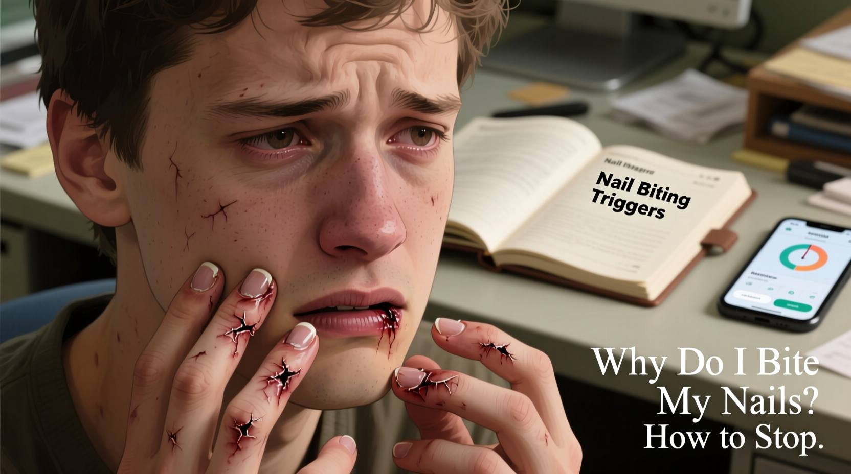 why do i bite my nails and skin causes how to stop