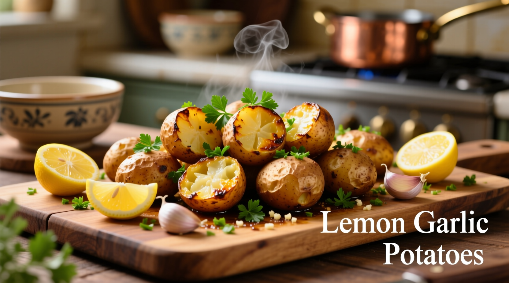 lemon garlic potatoes