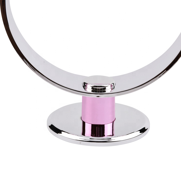 23.5*18.5*10.5cm custom fancy plastic round frame desktop makeup mirror