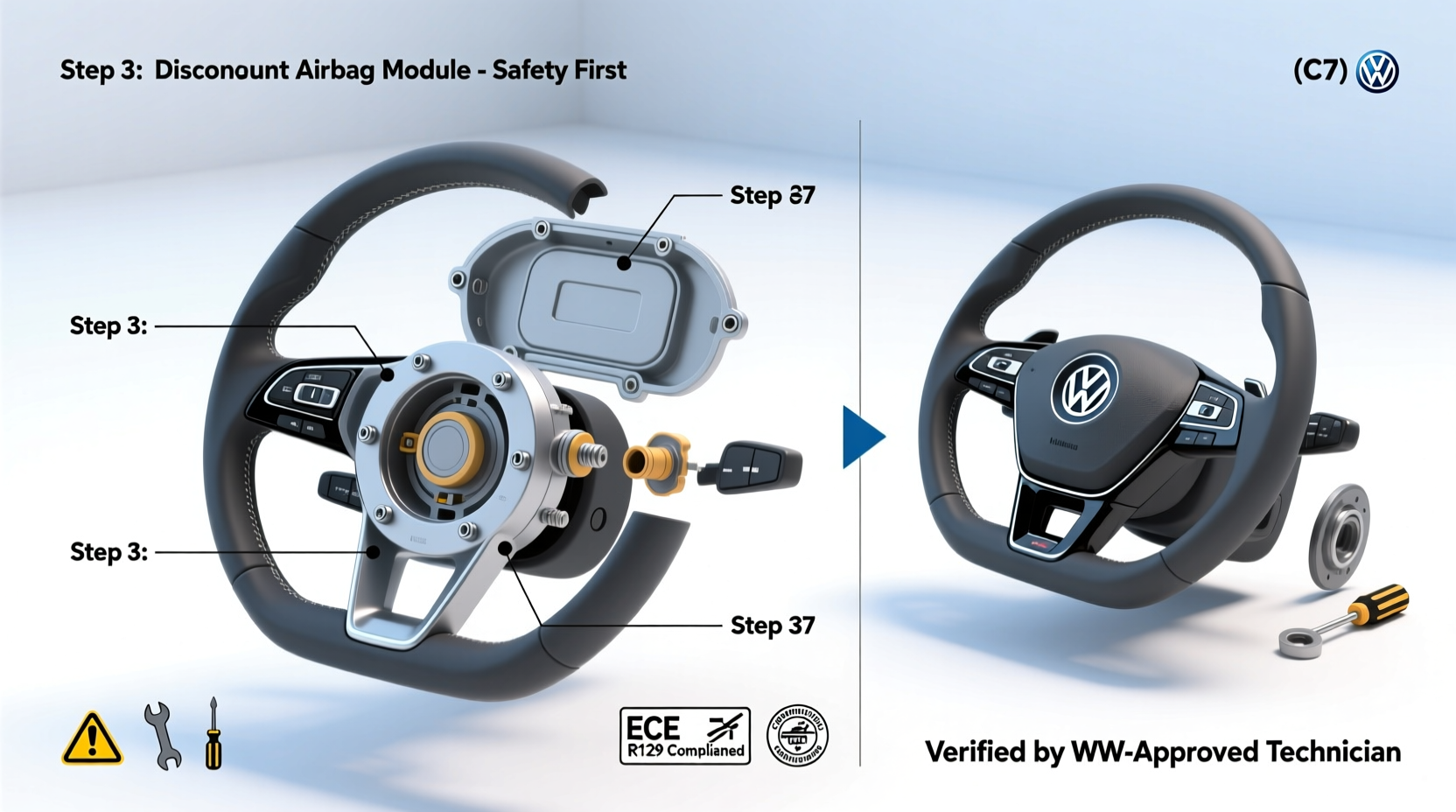 a6 g4 steering wheel legal swap