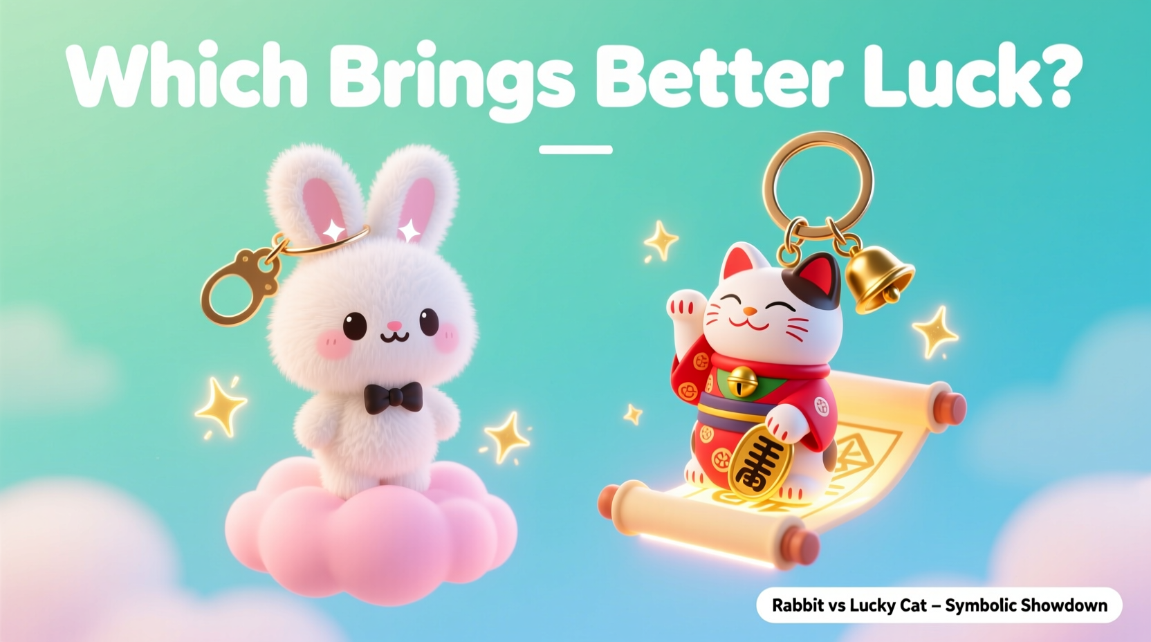 rabbit keychain vs lucky cat keychain which one brings better luck