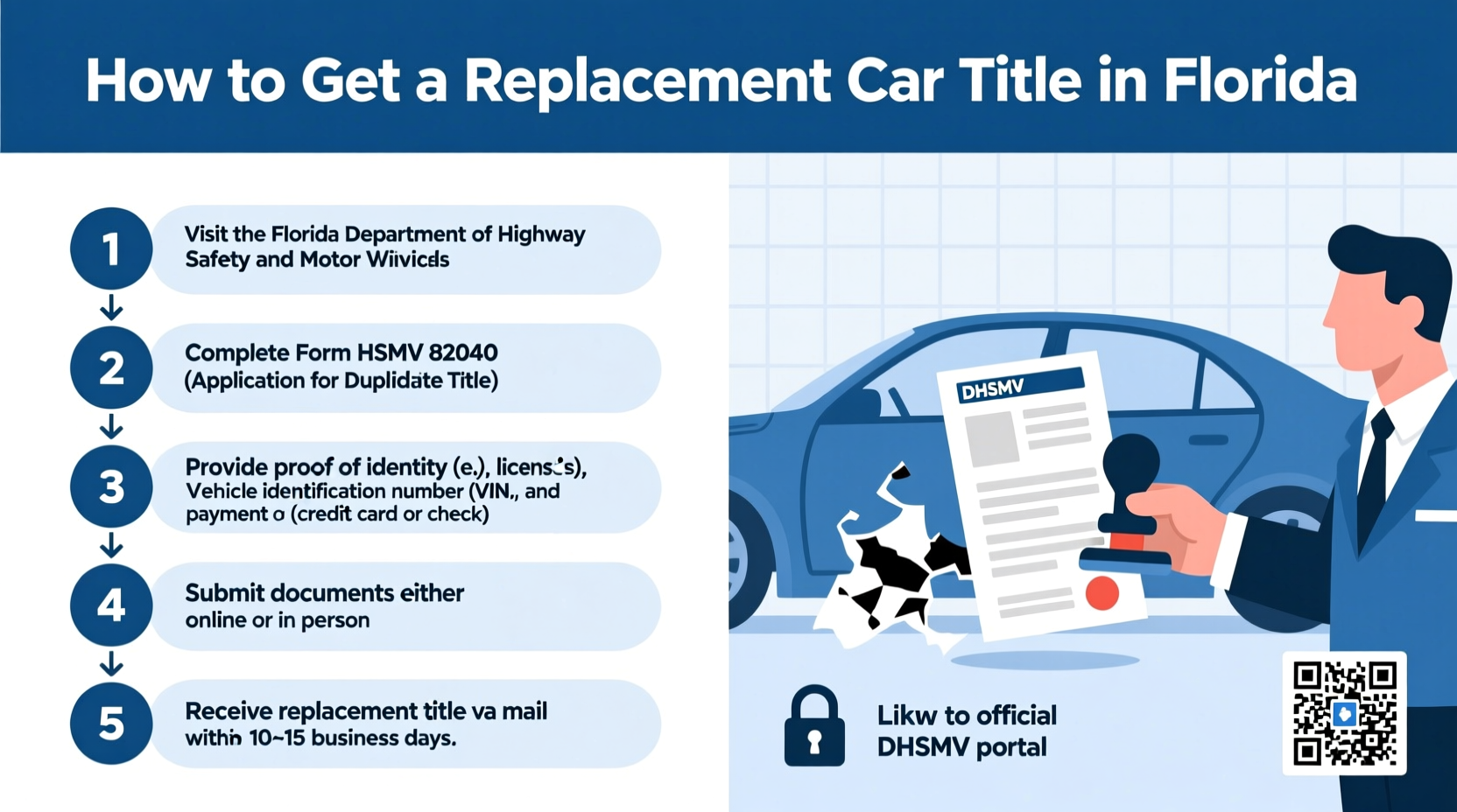 how do i get a replacement car title in florida