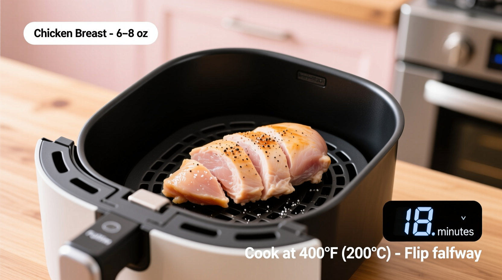how long to cook chicken breast in air fryer