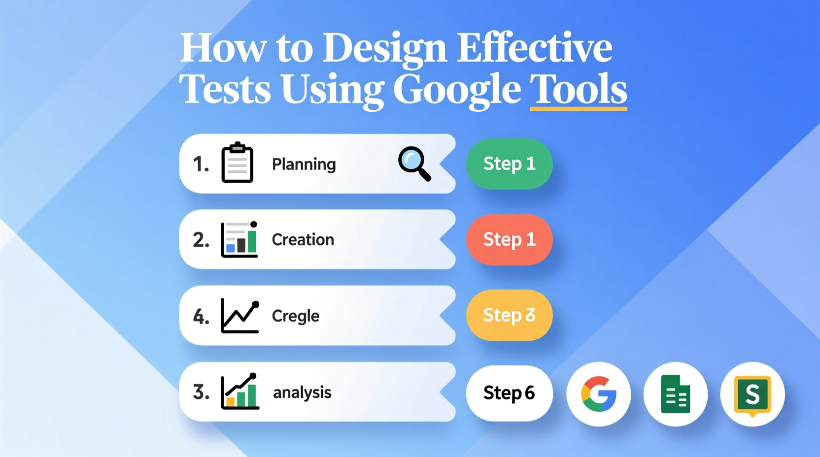 how to design effective tests using google tools a step by step guide