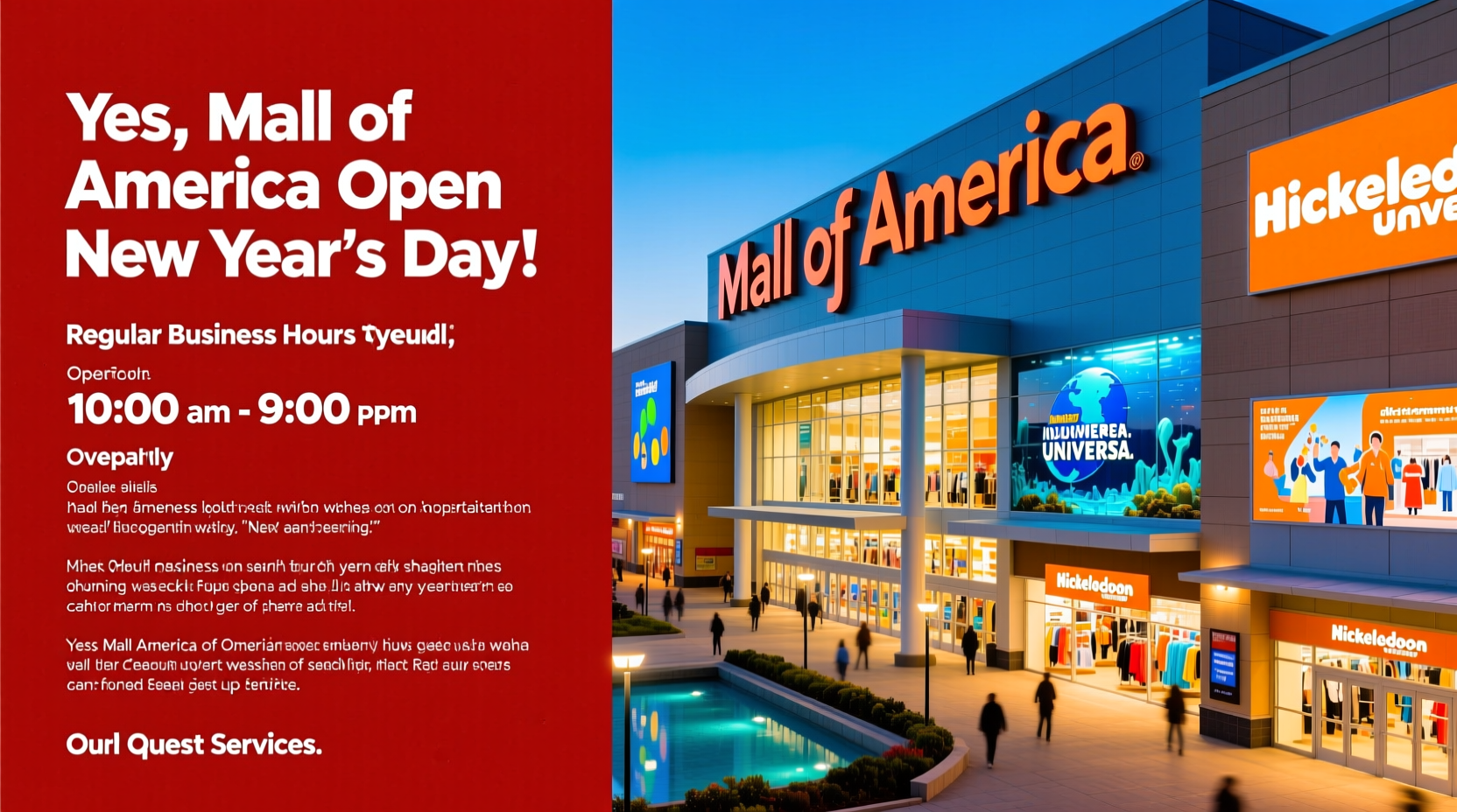 is mall of america open on new year day