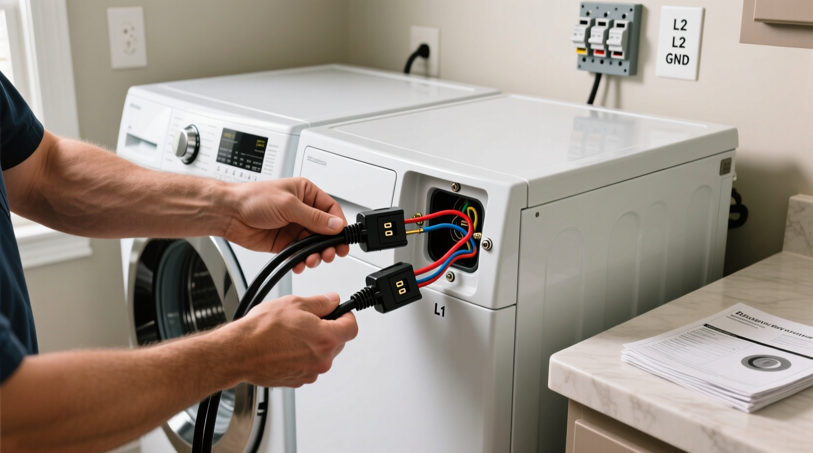 how to install a dryer cord