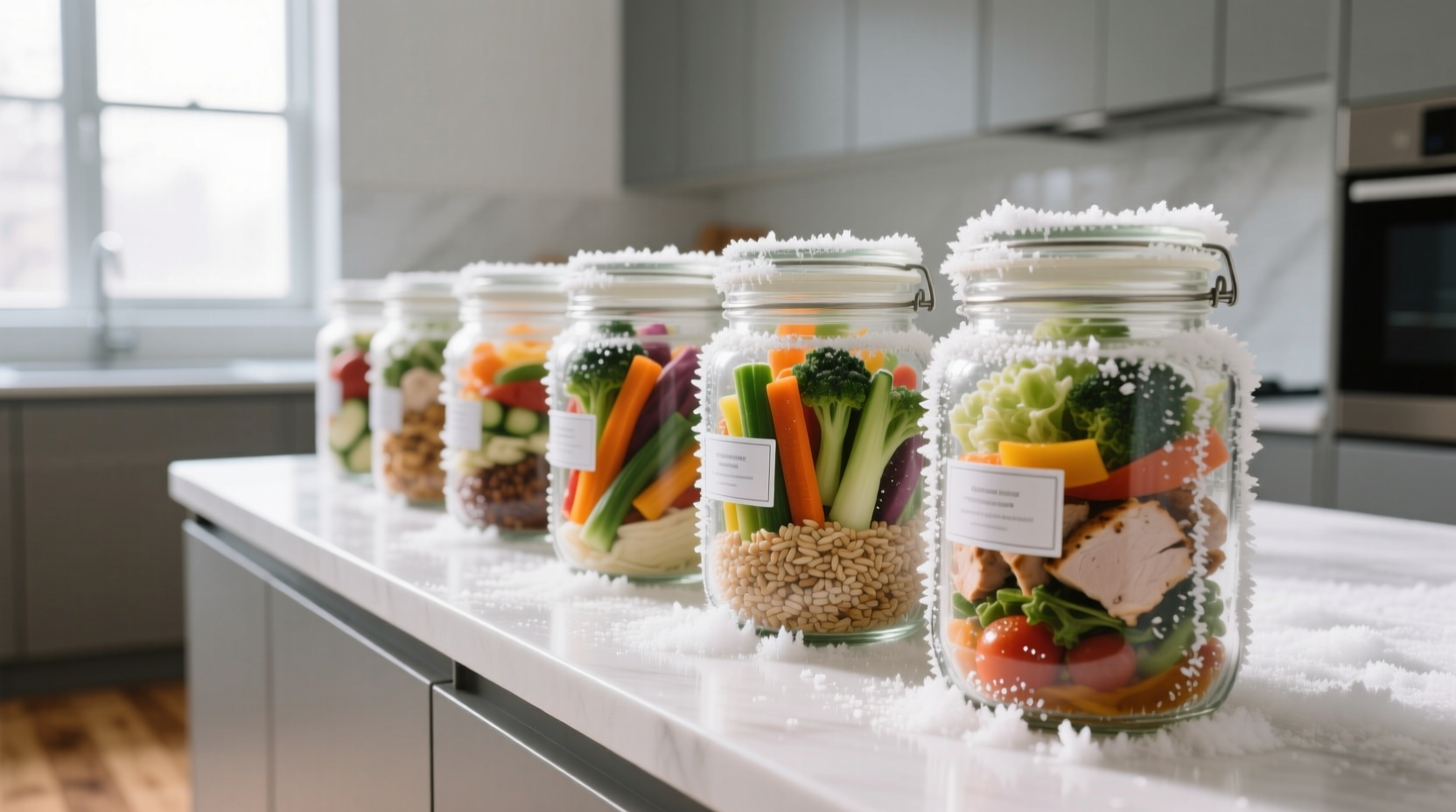 how freeze food glass jars