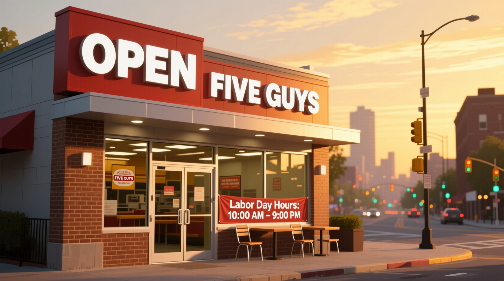 is five guys open on labor day