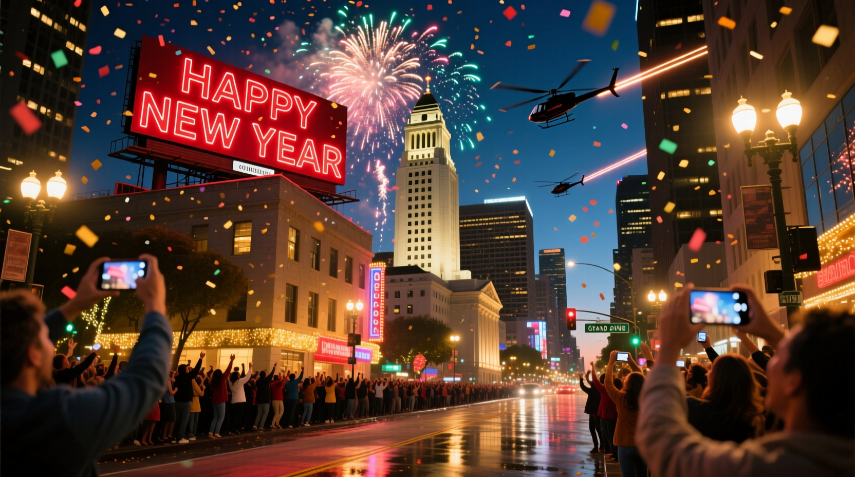 what time is new year in los angeles