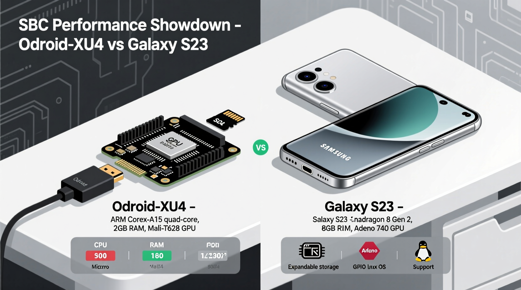 is odroid xu4 a legit raspberry pi alternative or are samsung galaxy phones powerful enough for sbc tasks