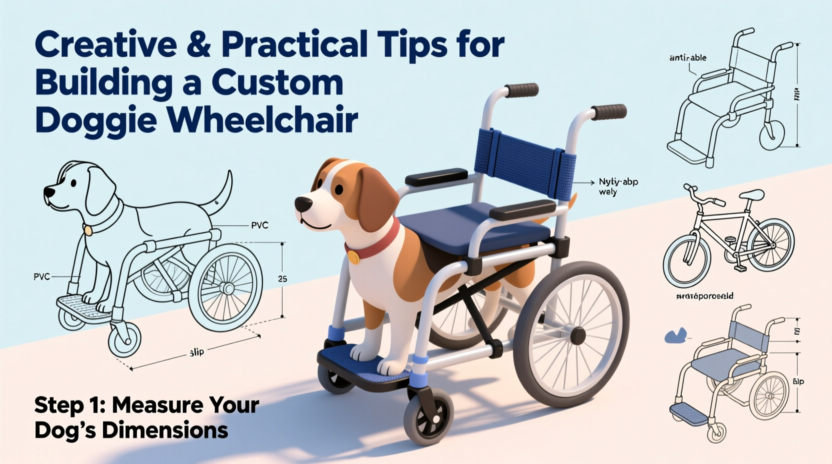 creative and practical tips for building a custom doggie wheelchair at home