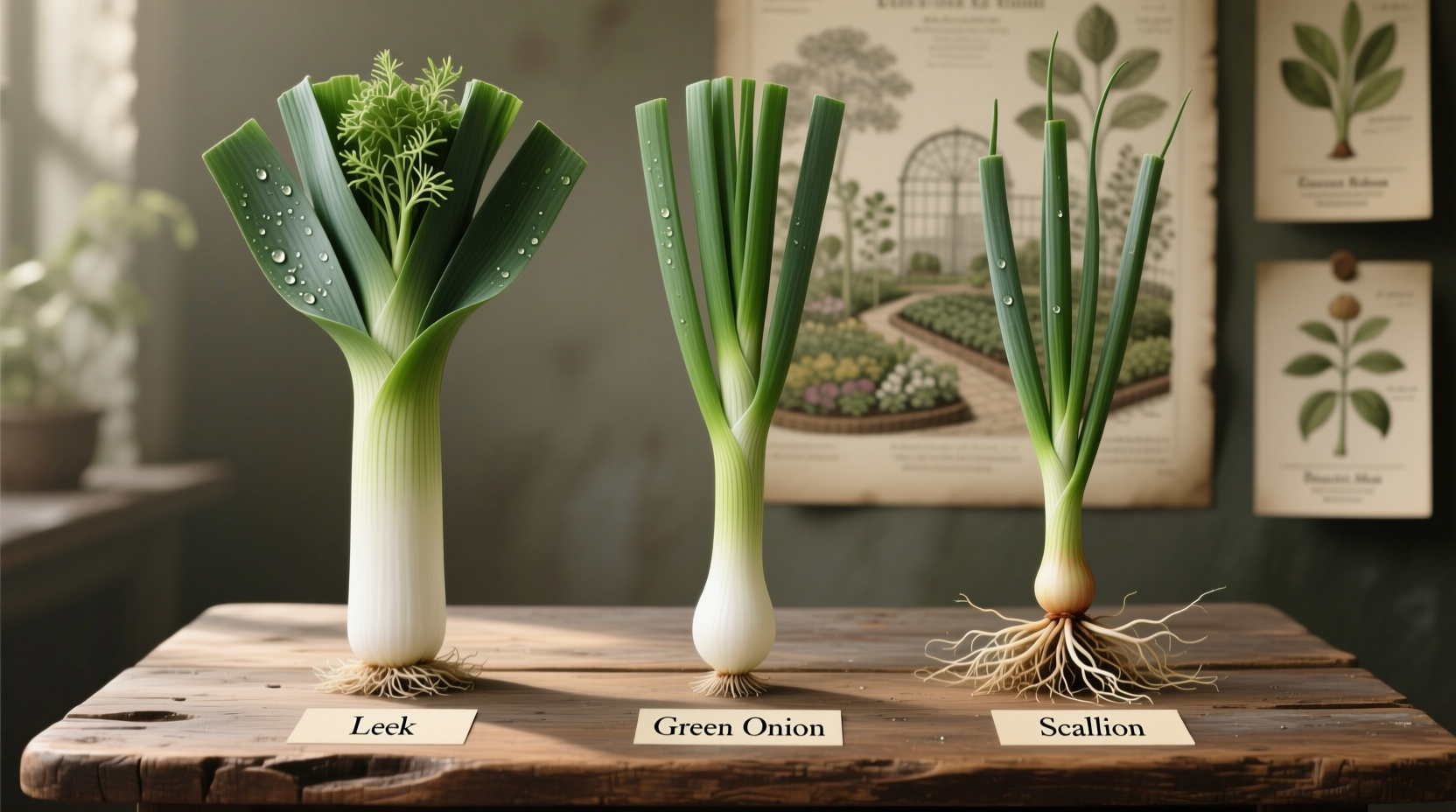 leek vs green onion vs scallion