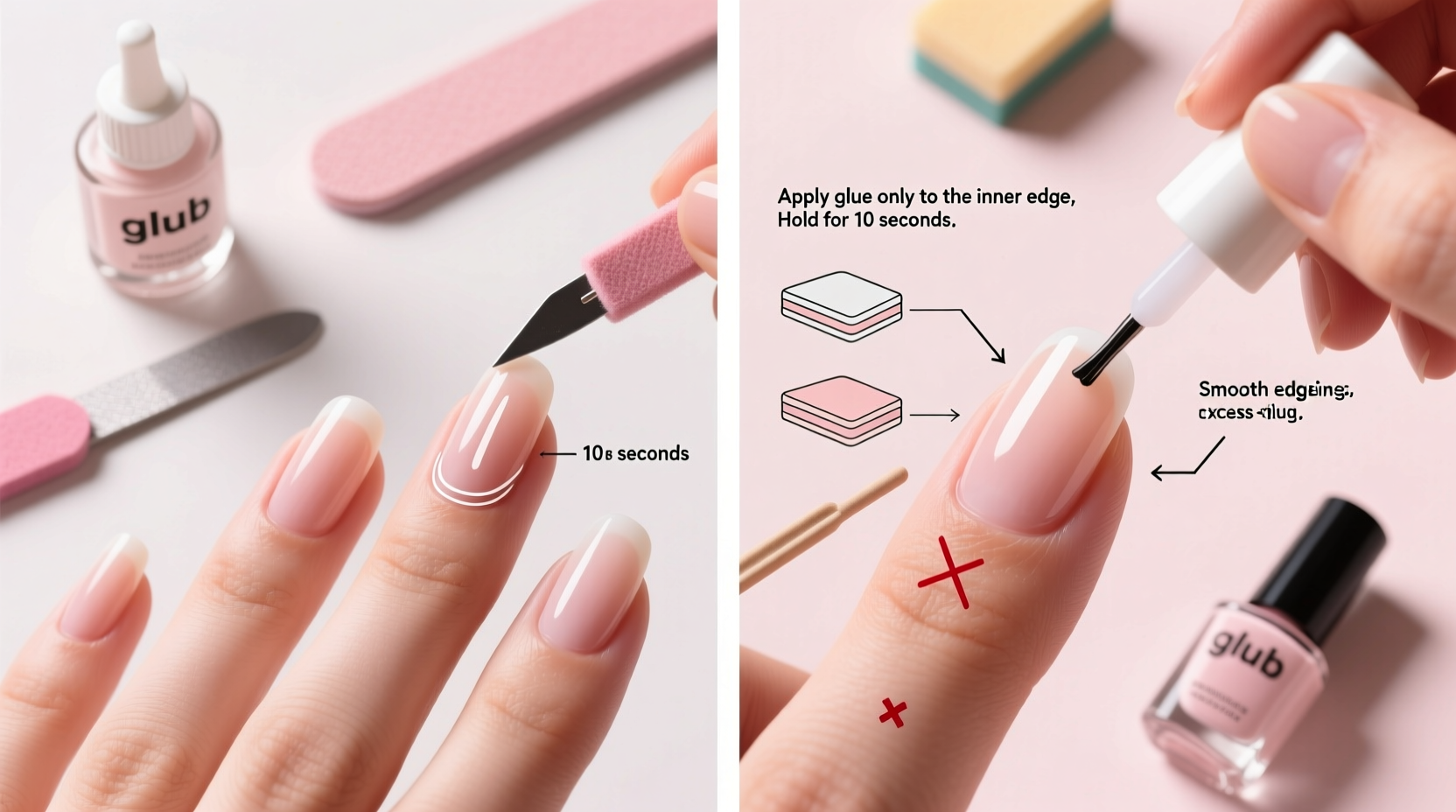 beginners guide to applying fake nails with glue tips for a flawless diy manicure