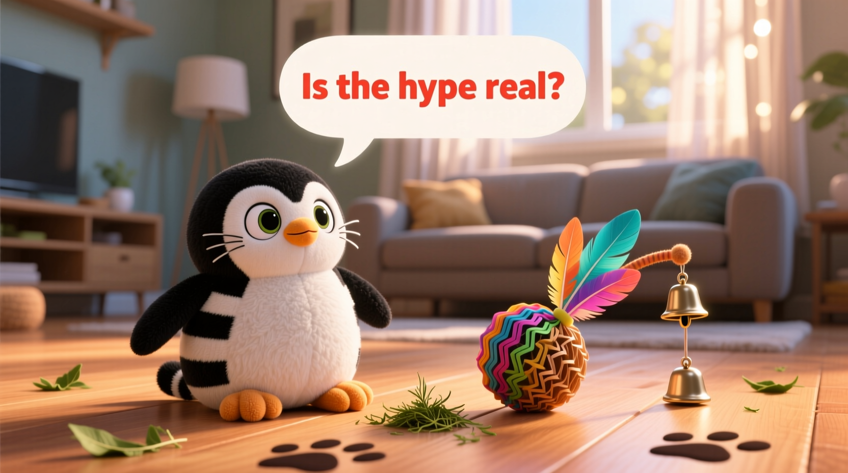 penguin cat toy vs regular cat toy is the hype real