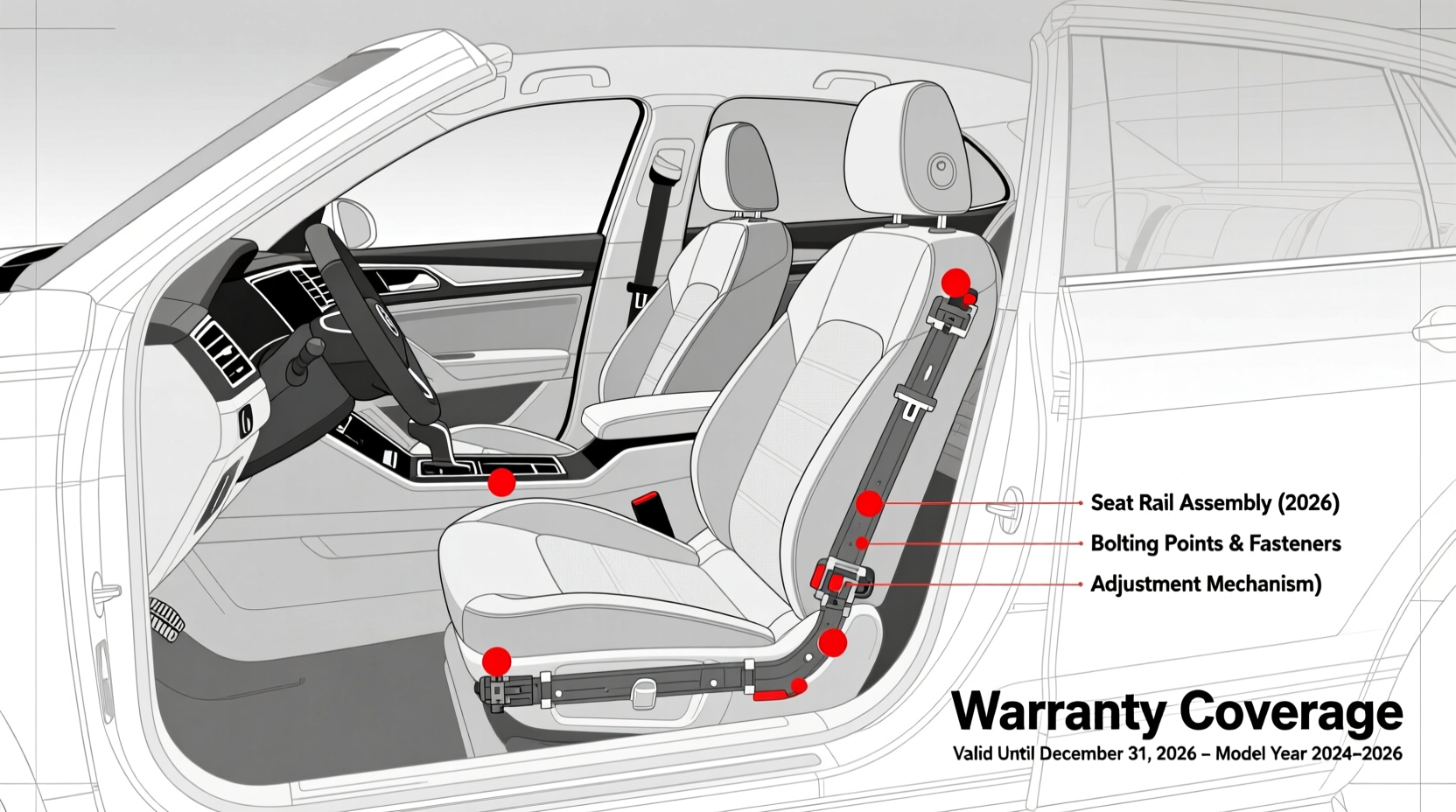 tiguan got seats install warranty 2026