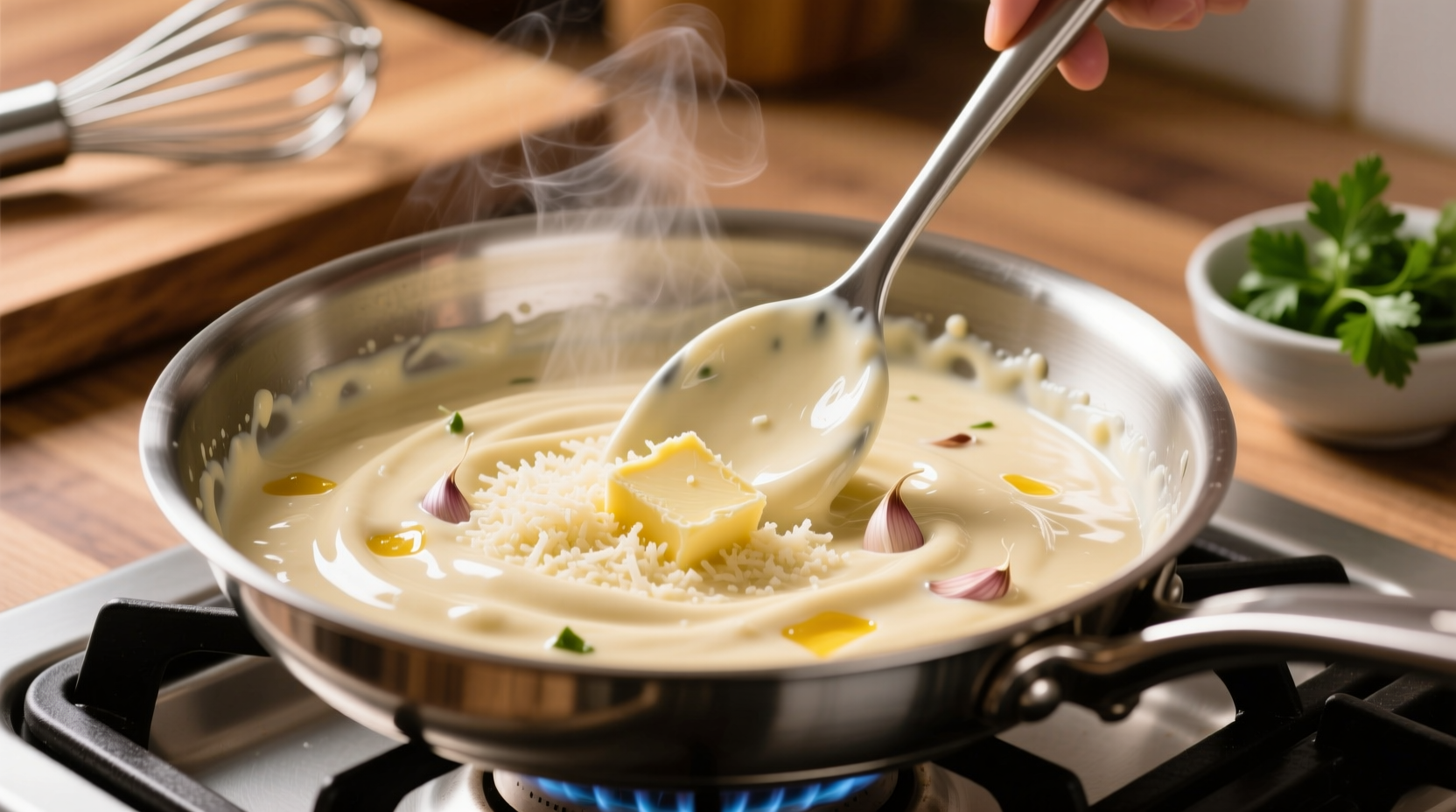 how thicken alfredo sauce