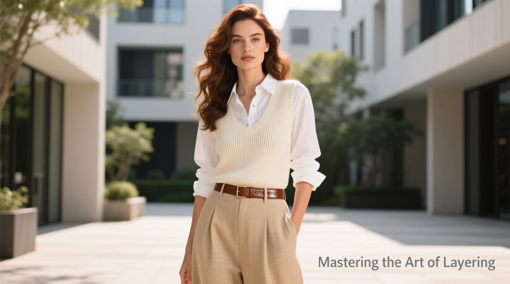 mastering the art of layering a sleeveless knitted top for effortless style