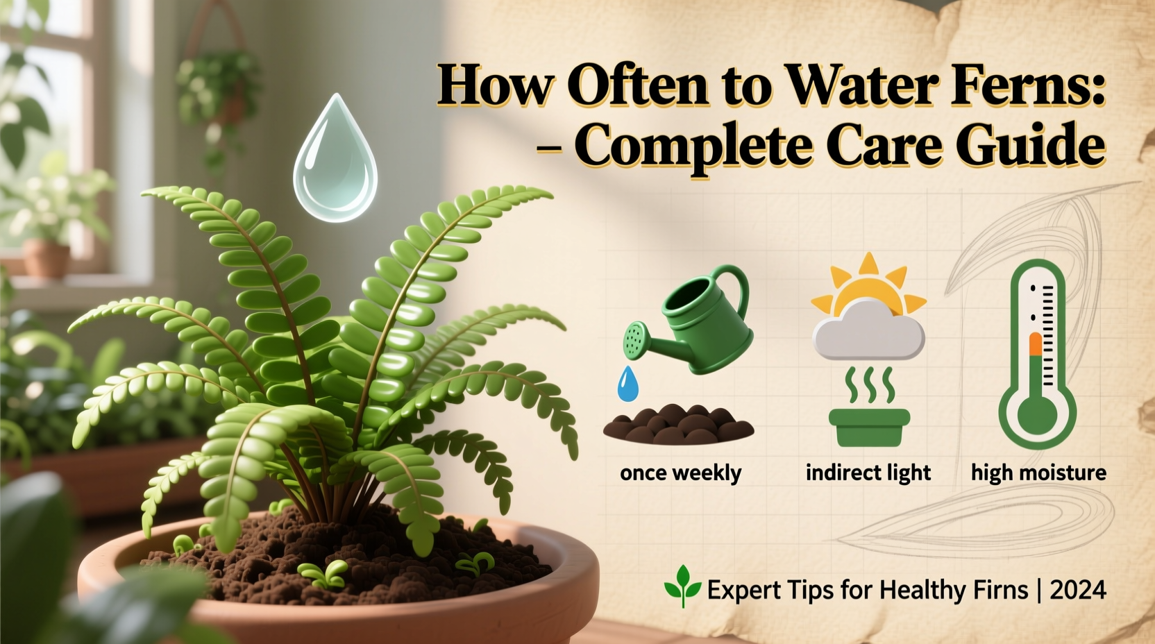 how often water fern