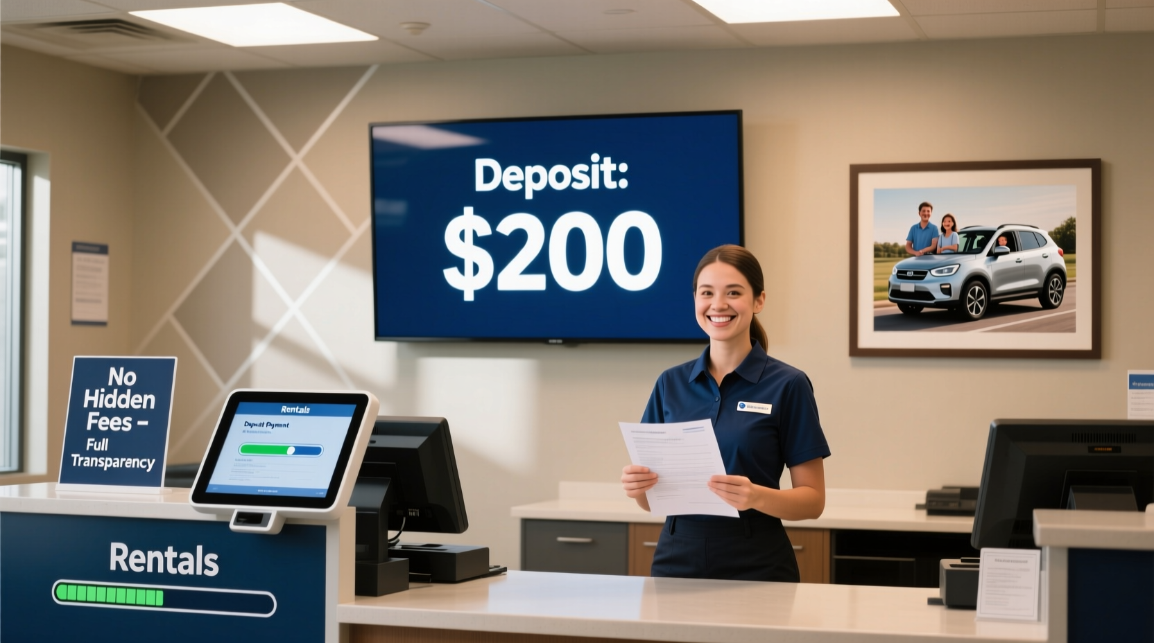 how much is the deposit at budget rental car