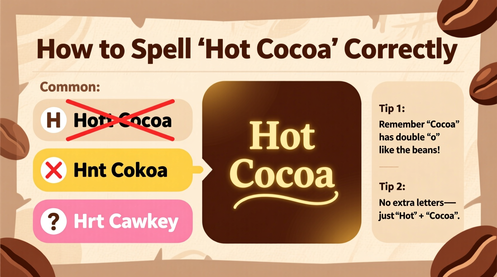how to spell hot cocoa correctly common mistakes and tips for accuracy