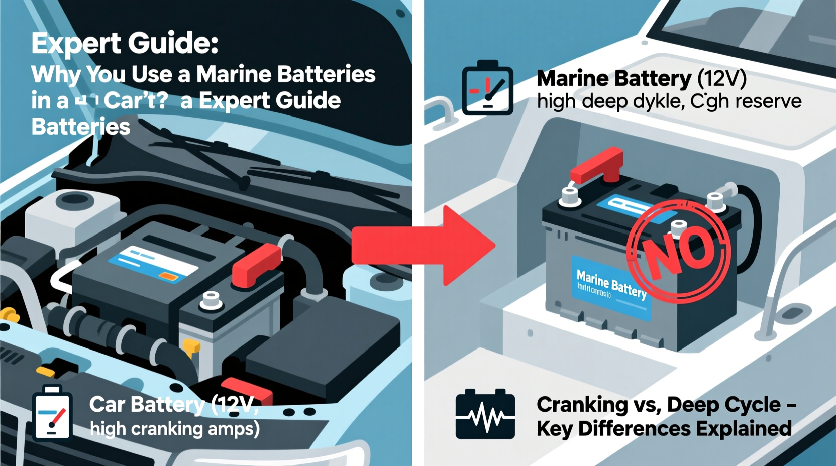 can you use marine battery in car