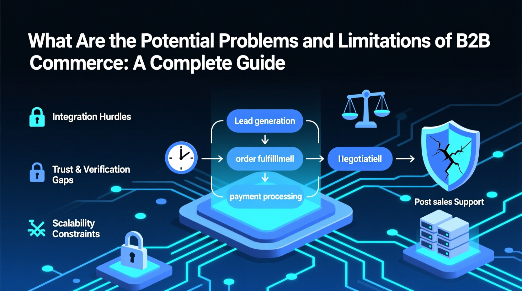 what are the potential problems and limitations of b2b commerce