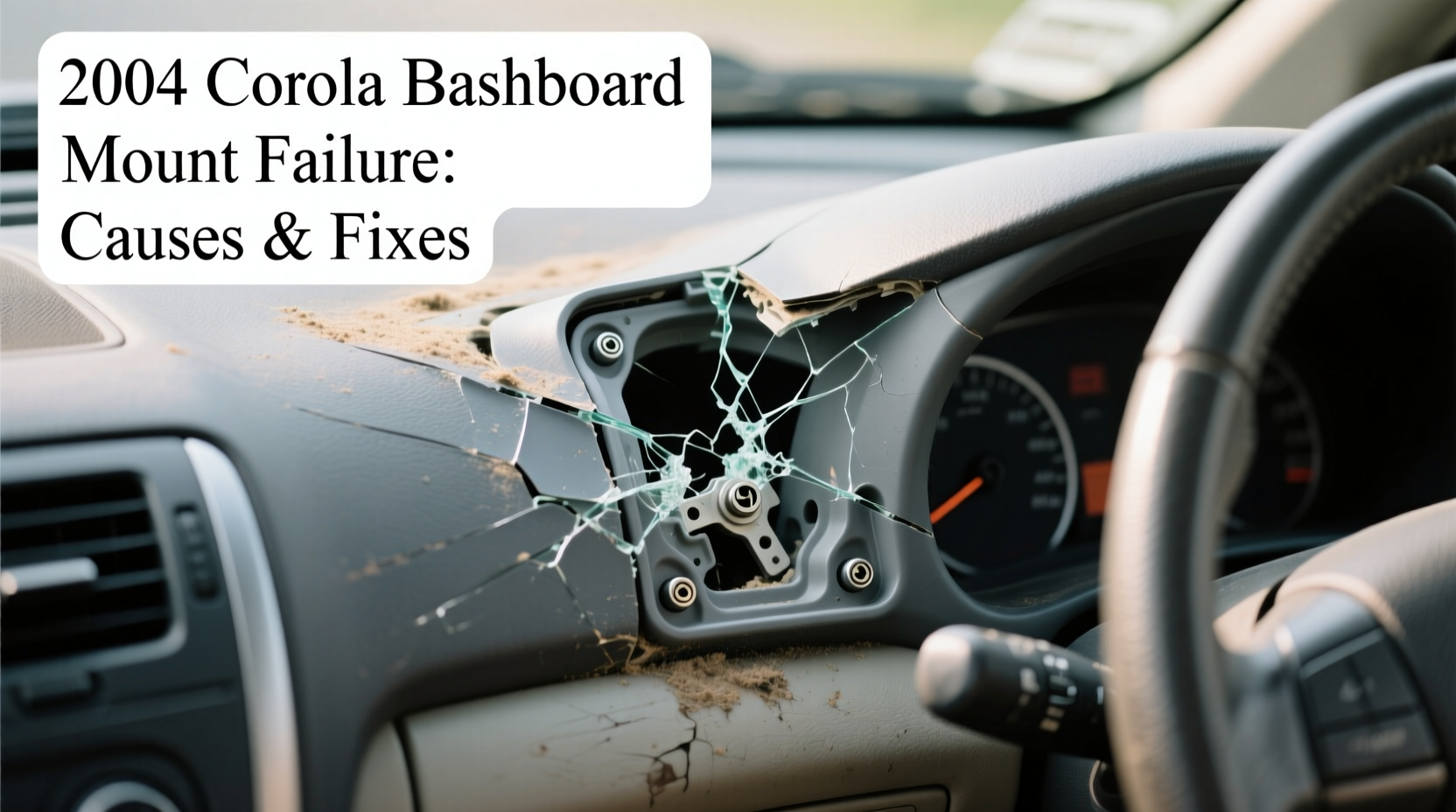 2004 corolla dash mount failure