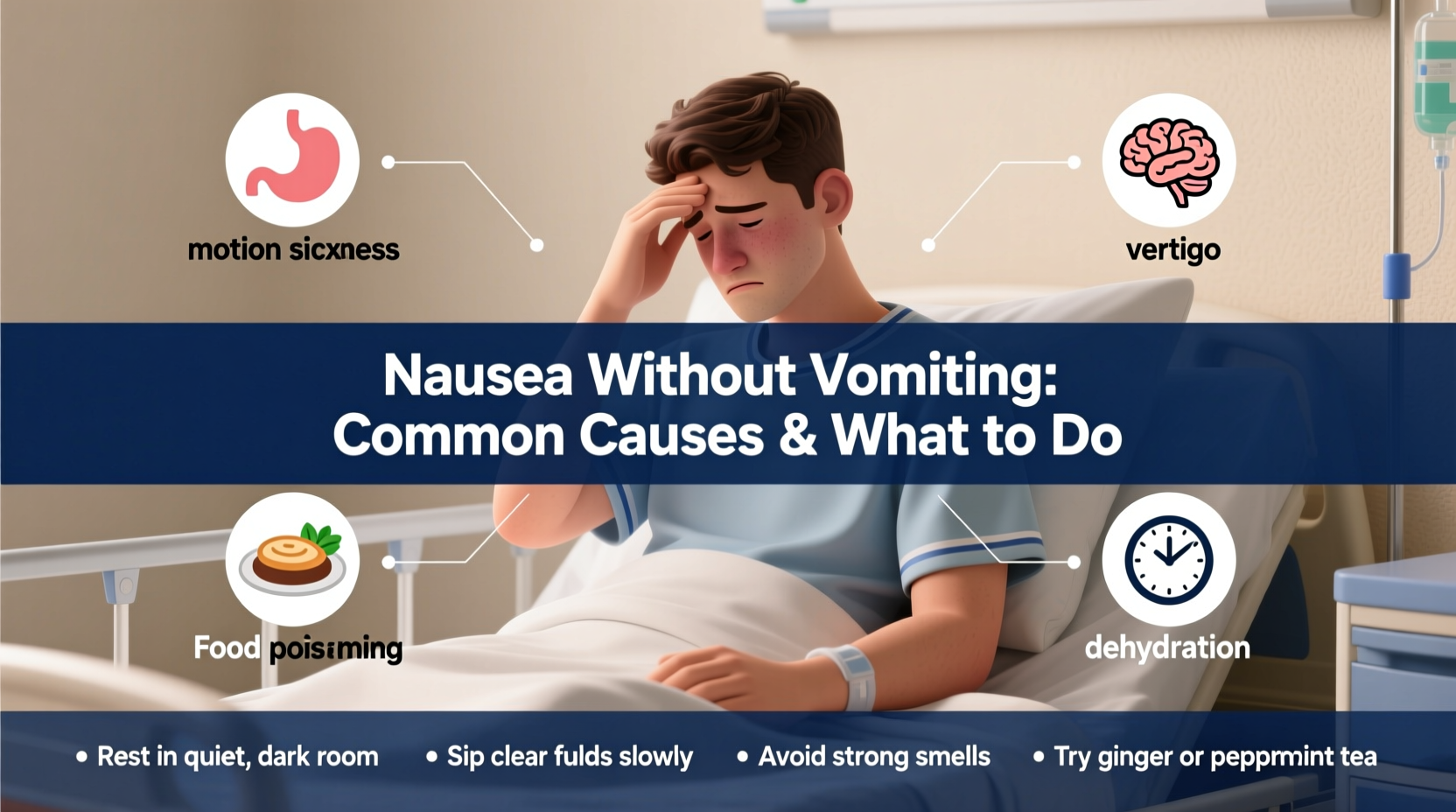 nauseous but not throwing up common causes what to do