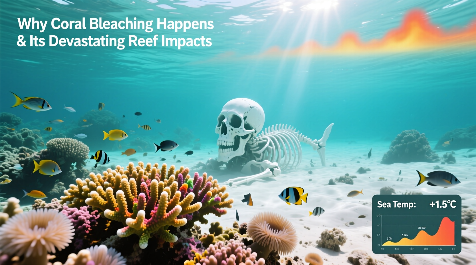 why is coral bleaching happening causes reef impacts