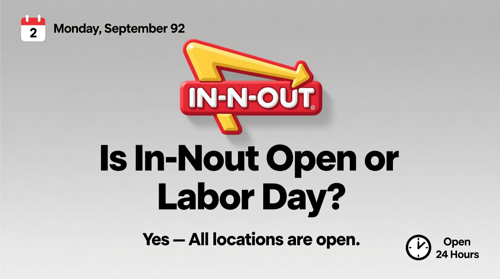 is in and out open on labor day