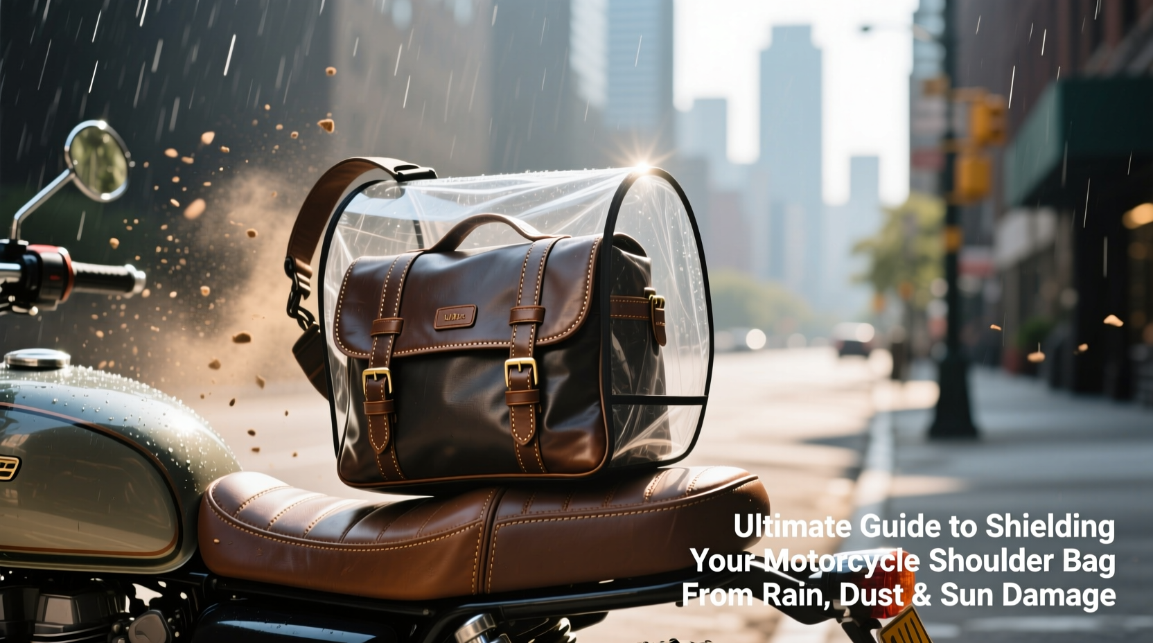 ultimate guide to shielding your motorcycle shoulder bag from rain dust and sun damage