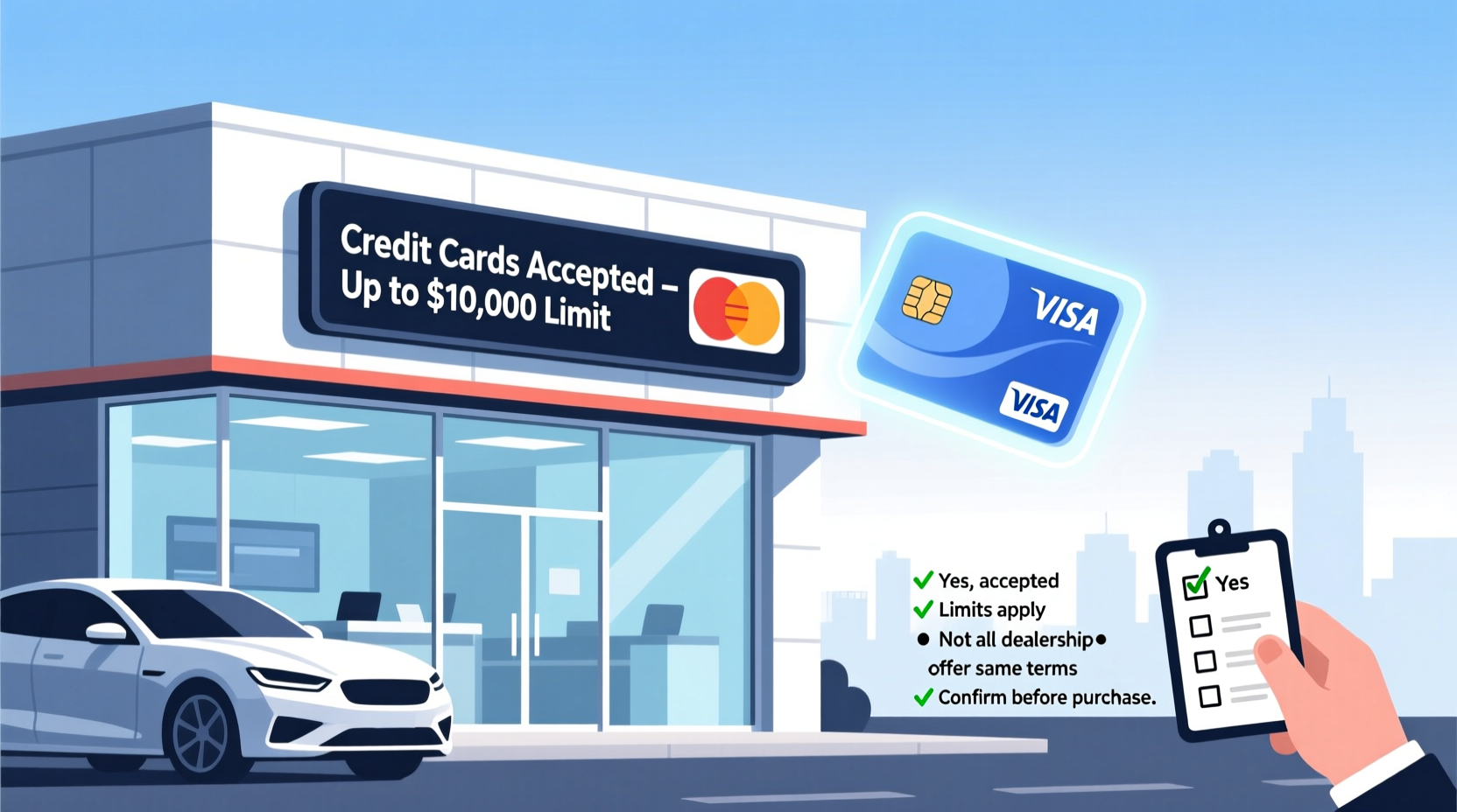 do car dealerships accept credit cards