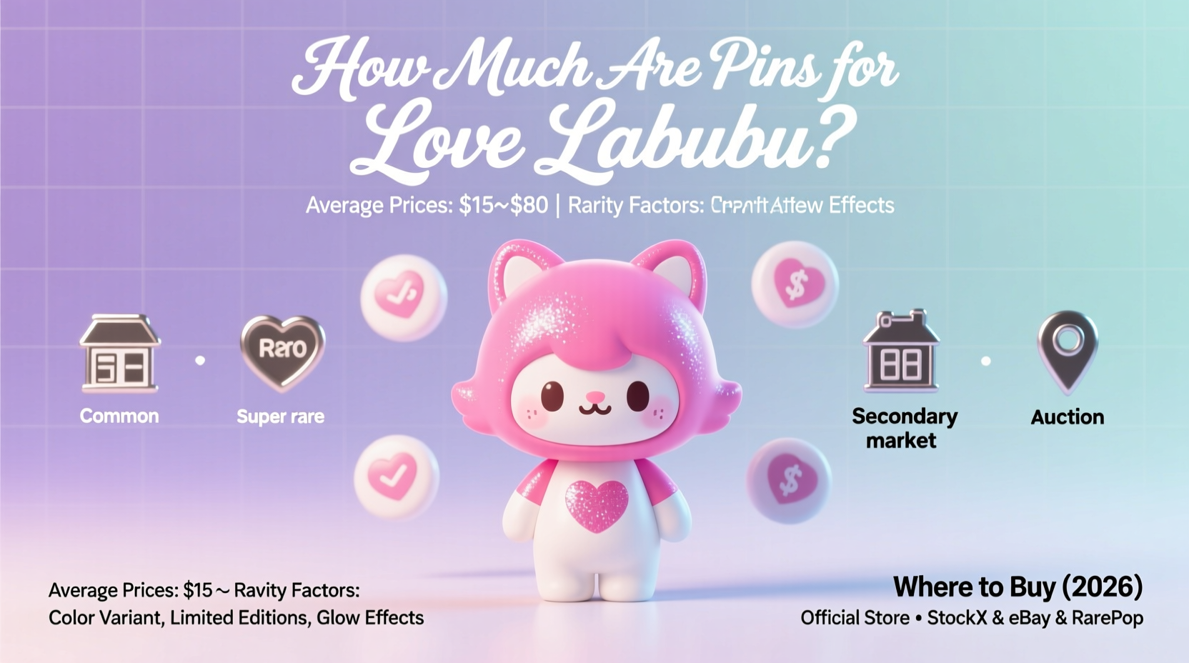 how much are pin for love labubu