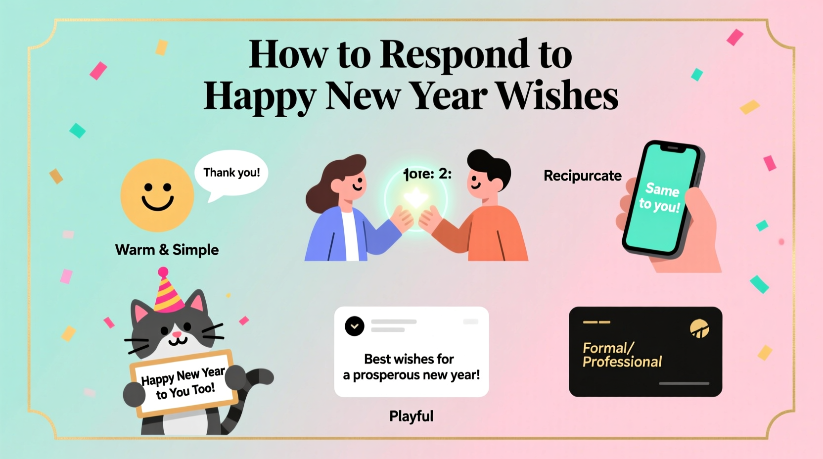 how to get back happy new year wishes