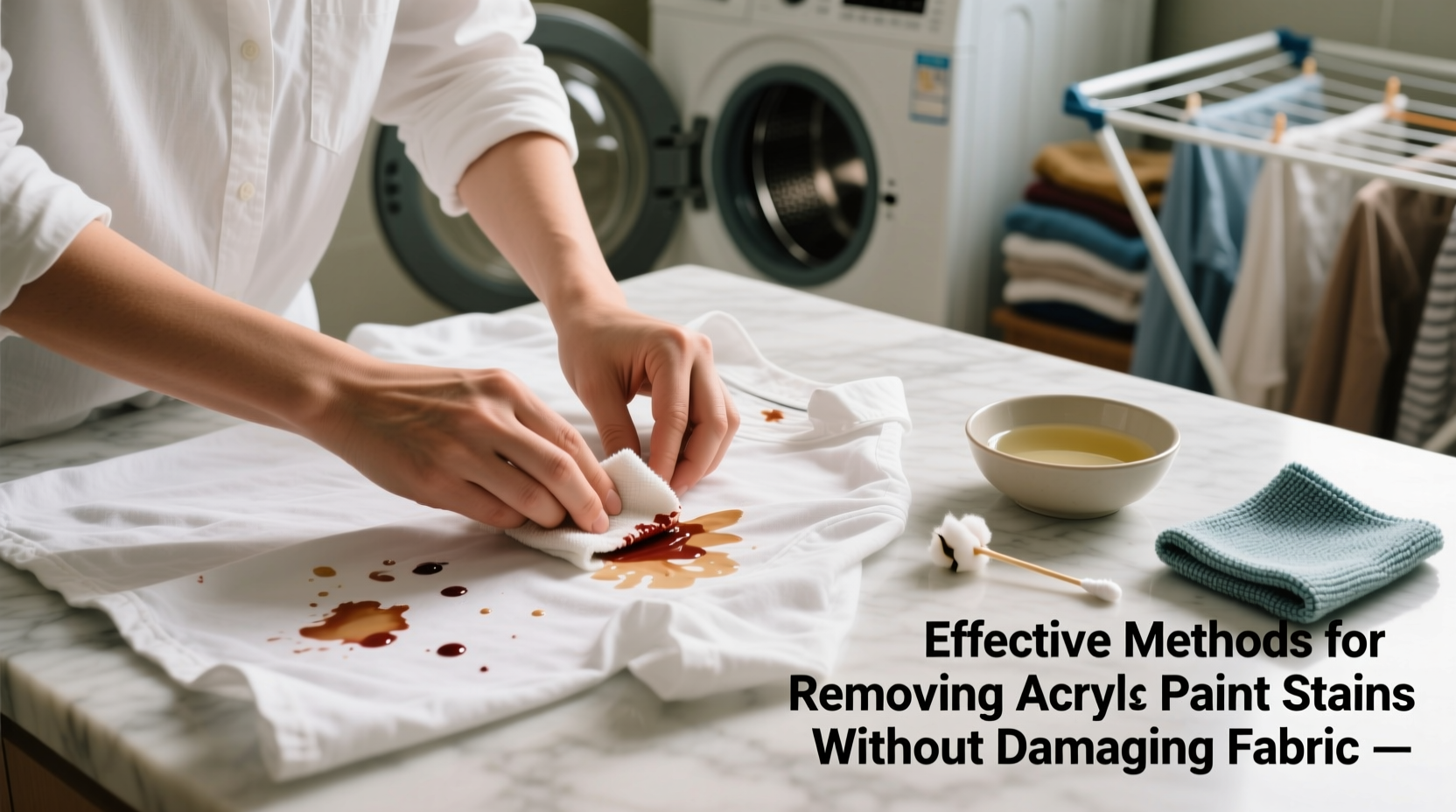 effective methods for removing acrylic paint stains from clothing without damaging fabric