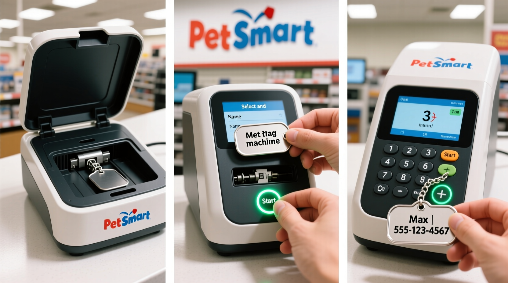 a step by step guide to using the petsmart dog tag machine for custom pet id tags