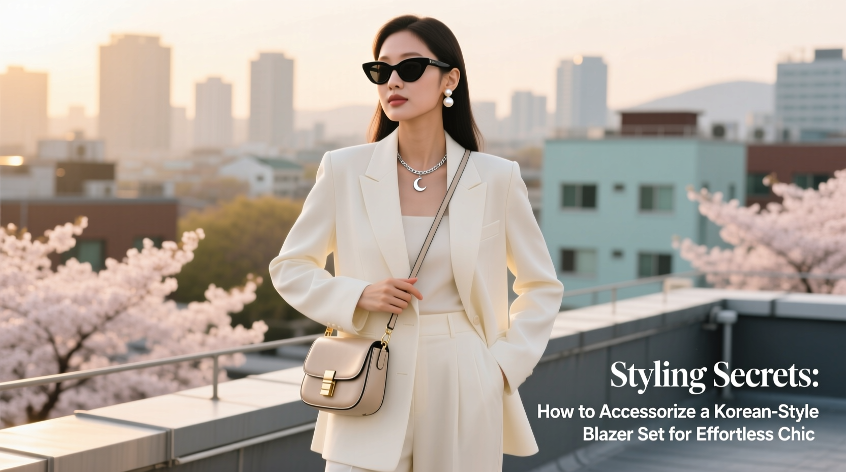 styling secrets how to accessorize a korean style blazer set for effortless chic